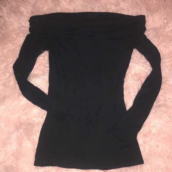 Buckle Sweaters - Off the Shoulder Sweater